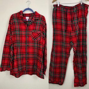 WONDERSHOP Plaid Flannel Pajamas Mens Size Large